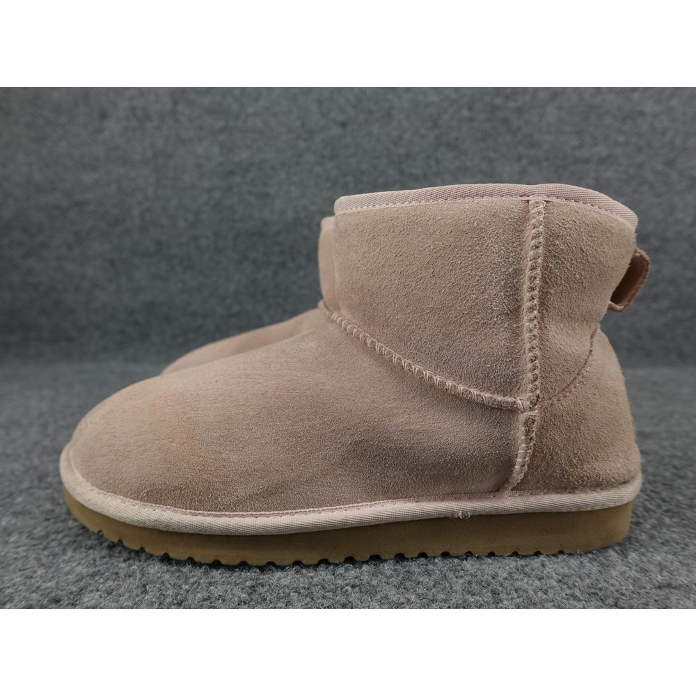 Koolaburra‎ by UGG Victoria Mini Boots Women 8 Pink Good Suede Faux Fur 1114851